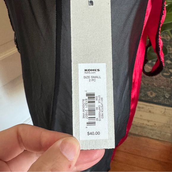 Apt. 9 Red and Black Satin Lace Chemise NWT - Picture 4 of 6